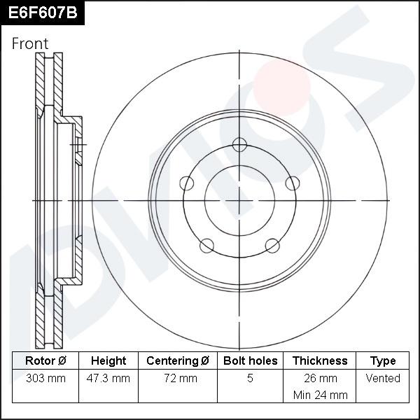 Advics E6F607B - Discofreno autozon.pro