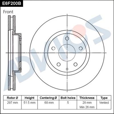 Advics E6F200B - Discofreno autozon.pro