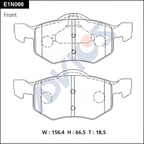 Advics E1N066 - Kit pastiglie freno, Freno a disco autozon.pro