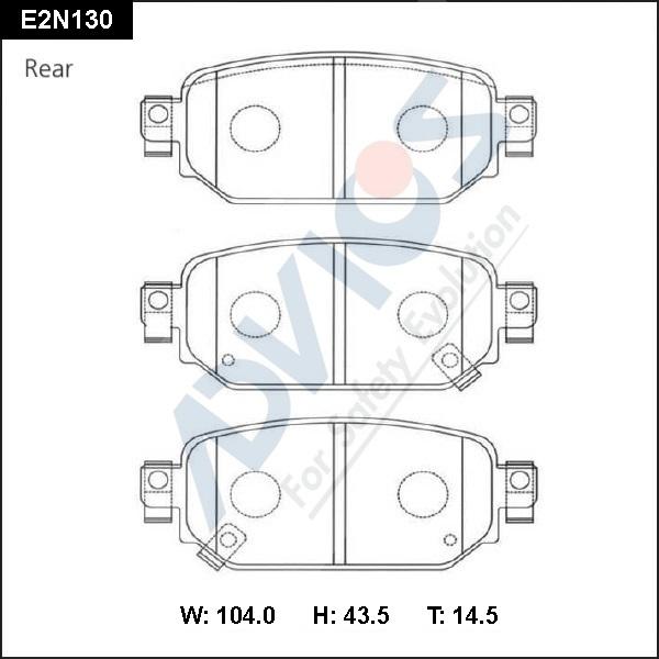 Advics E2N130 - Kit pastiglie freno, Freno a disco autozon.pro