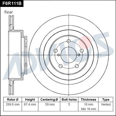 Advics F6R111B - Discofreno autozon.pro