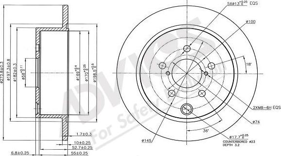 Advics F6R210B - Discofreno autozon.pro