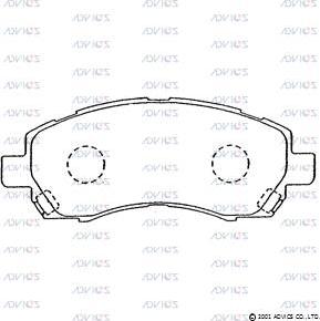 Advics F1N014 - Kit pastiglie freno, Freno a disco autozon.pro