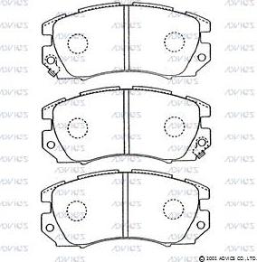 Advics F1N011 - Kit pastiglie freno, Freno a disco autozon.pro