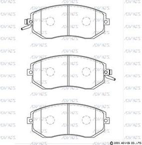 Advics F1N018 - Kit pastiglie freno, Freno a disco autozon.pro