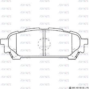 Advics SN912 - Kit pastiglie freno, Freno a disco autozon.pro