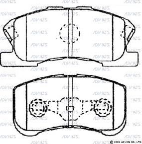 Advics G1N018 - Kit pastiglie freno, Freno a disco autozon.pro