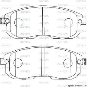 Advics SN954P - Kit pastiglie freno, Freno a disco autozon.pro