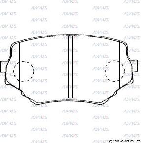 Advics SN291P - Kit pastiglie freno, Freno a disco autozon.pro