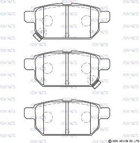 Advics H2N046 - Kit pastiglie freno, Freno a disco autozon.pro