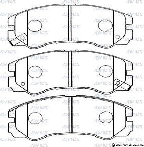 Advics SN828P - Kit pastiglie freno, Freno a disco autozon.pro