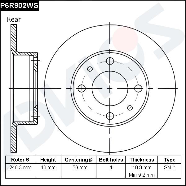 Advics P6R902WS - Discofreno autozon.pro