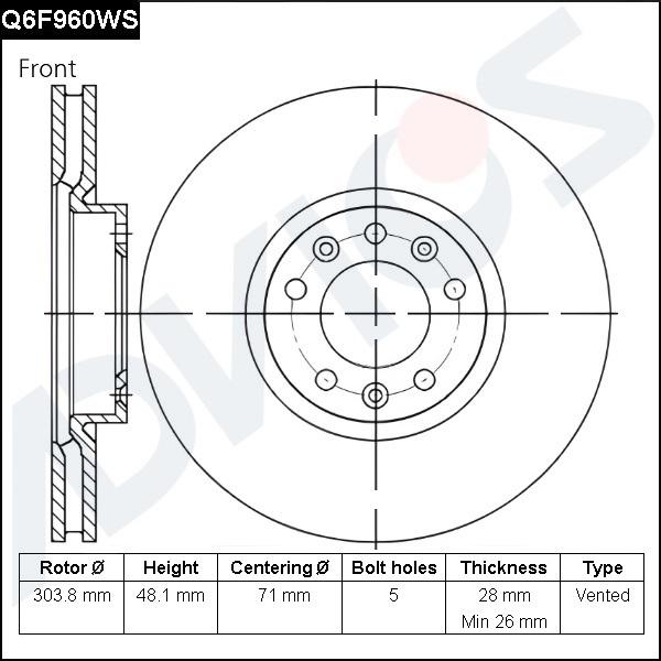 Advics Q6F960WS - Discofreno autozon.pro