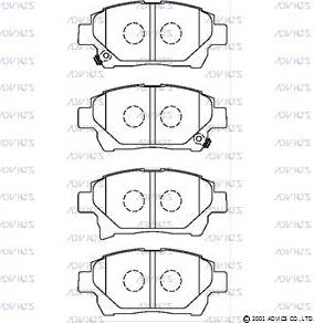 Advics SN956P - Kit pastiglie freno, Freno a disco autozon.pro