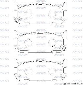 Advics SN952P - Kit pastiglie freno, Freno a disco autozon.pro