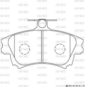 Advics SN966 - Kit pastiglie freno, Freno a disco autozon.pro