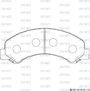 Advics SN904 - Kit pastiglie freno, Freno a disco autozon.pro