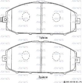 Advics SN905P - Kit pastiglie freno, Freno a disco autozon.pro