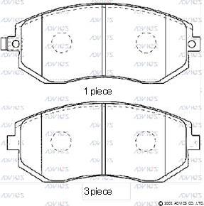 Advics SN915P - Kit pastiglie freno, Freno a disco autozon.pro