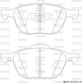 Advics SN918 - Kit pastiglie freno, Freno a disco autozon.pro