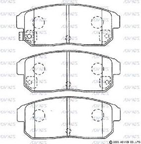 Advics SN913P - Kit pastiglie freno, Freno a disco autozon.pro