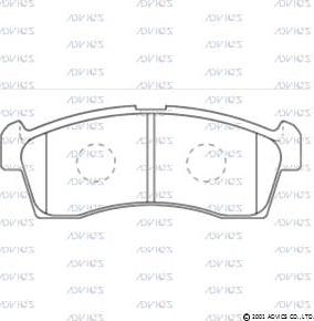 Advics SN935 - Kit pastiglie freno, Freno a disco autozon.pro