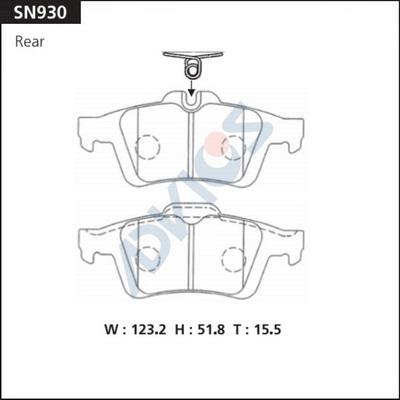 Advics SN930 - Kit pastiglie freno, Freno a disco autozon.pro