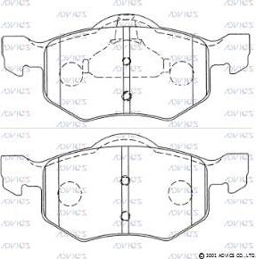 Advics SN931 - Kit pastiglie freno, Freno a disco autozon.pro