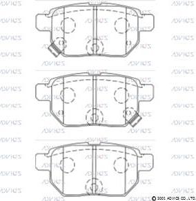 Advics SN938P - Kit pastiglie freno, Freno a disco autozon.pro