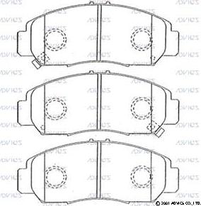 Advics SN443P - Kit pastiglie freno, Freno a disco autozon.pro