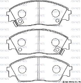 Advics SN410P - Kit pastiglie freno, Freno a disco autozon.pro