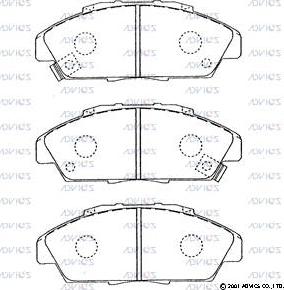 Advics SN418P - Kit pastiglie freno, Freno a disco autozon.pro