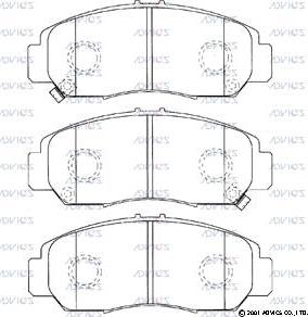 Advics SN435P - Kit pastiglie freno, Freno a disco autozon.pro