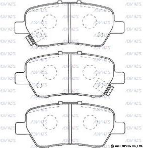 Advics SN436P - Kit pastiglie freno, Freno a disco autozon.pro