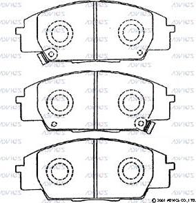 Advics SN430P - Kit pastiglie freno, Freno a disco autozon.pro