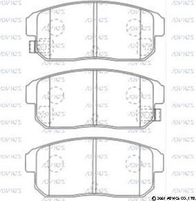 Advics SN433P - Kit pastiglie freno, Freno a disco autozon.pro