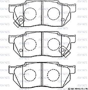 Advics SN432P - Kit pastiglie freno, Freno a disco autozon.pro