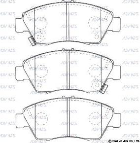 Advics SN437P - Kit pastiglie freno, Freno a disco autozon.pro