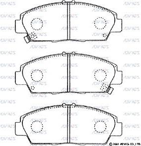 Advics SN428P - Kit pastiglie freno, Freno a disco autozon.pro