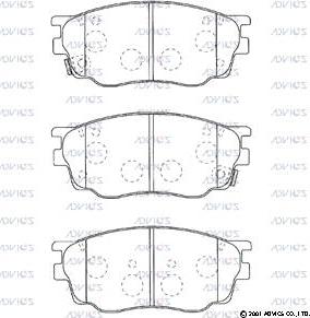 Advics SN599P - Kit pastiglie freno, Freno a disco autozon.pro