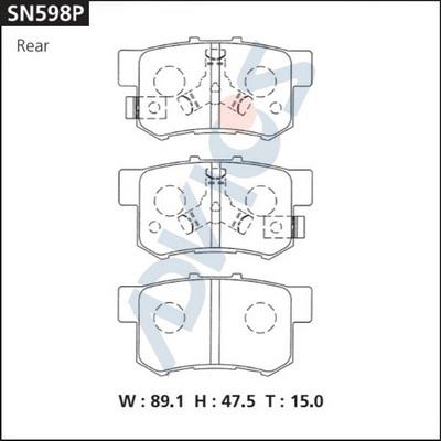 Advics SN598P - Kit pastiglie freno, Freno a disco autozon.pro