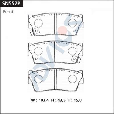 Advics SN552P - Kit pastiglie freno, Freno a disco autozon.pro