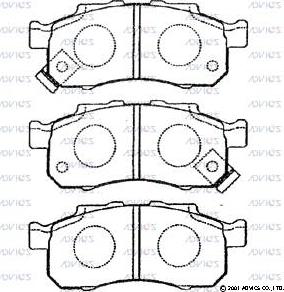 Advics SN569P - Kit pastiglie freno, Freno a disco autozon.pro