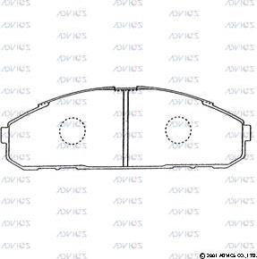 Advics SN566 - Kit pastiglie freno, Freno a disco autozon.pro