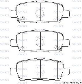 Advics SN509P - Kit pastiglie freno, Freno a disco autozon.pro