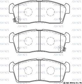 Advics SN589P - Kit pastiglie freno, Freno a disco autozon.pro