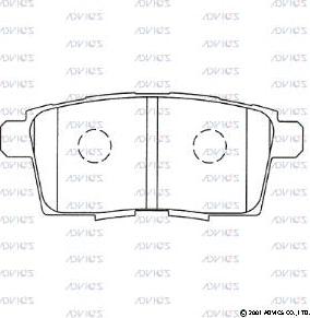 Advics SN586 - Kit pastiglie freno, Freno a disco autozon.pro