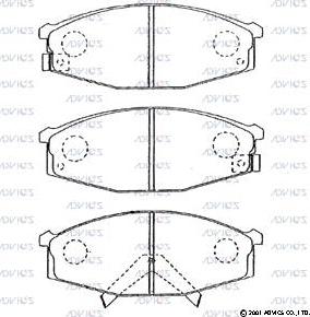 Advics SN539P - Kit pastiglie freno, Freno a disco autozon.pro