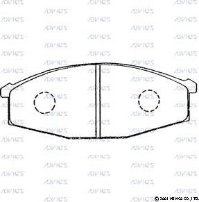 Advics SN539 - Kit pastiglie freno, Freno a disco autozon.pro