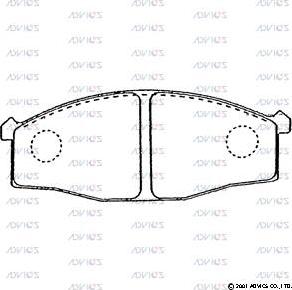 Advics SN574 - Kit pastiglie freno, Freno a disco autozon.pro